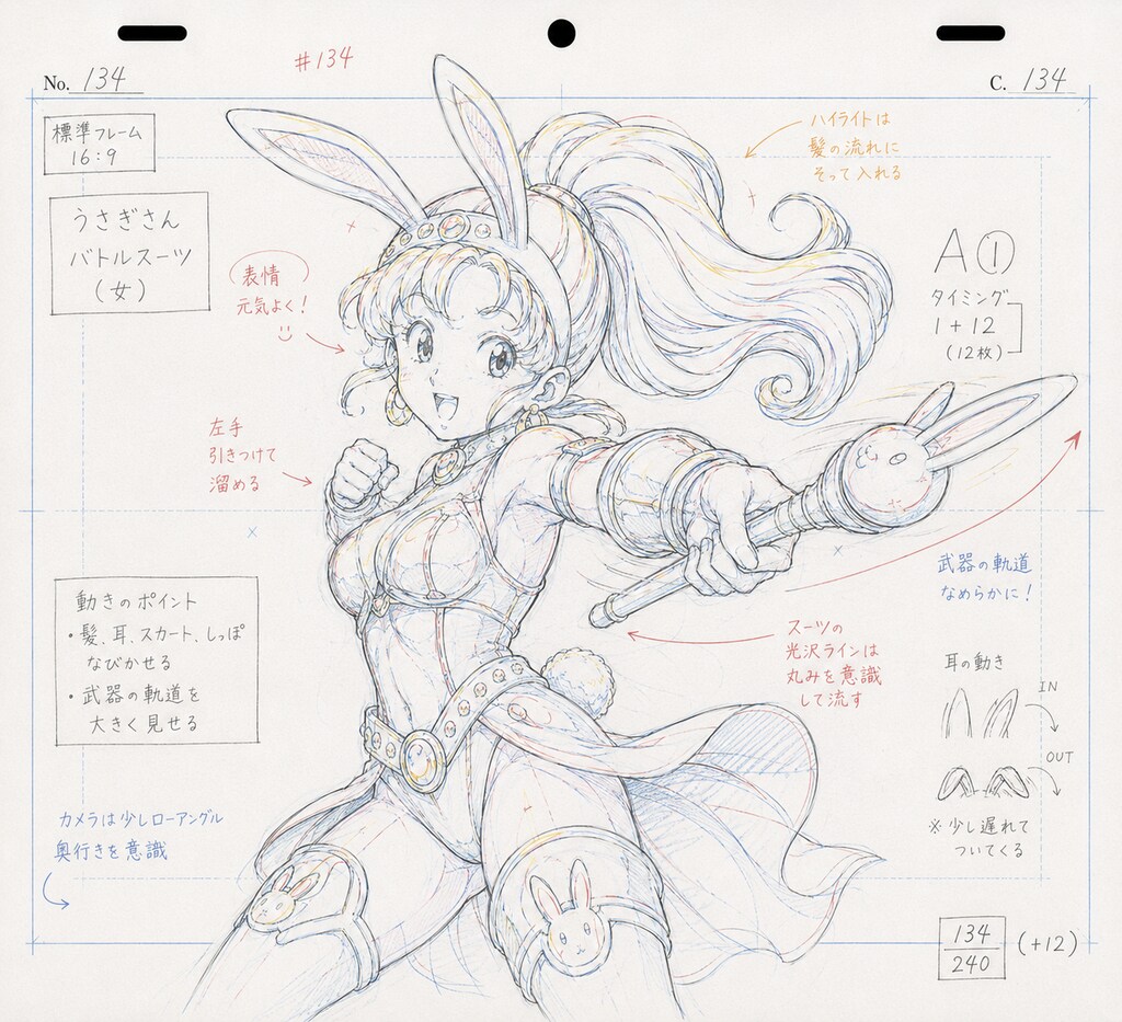 DQ4風踊り子さんにうさぎさんバトルスーツ着てもらった