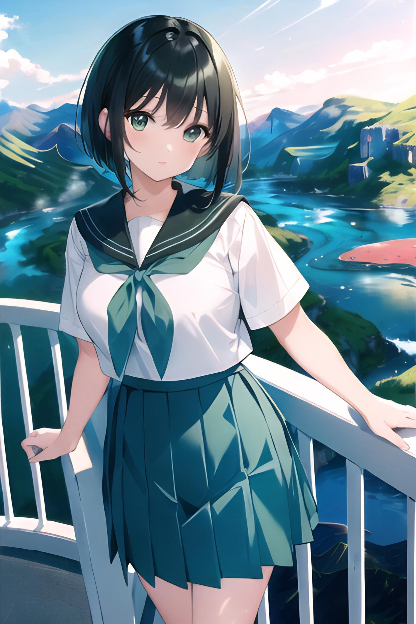 緑青の山々