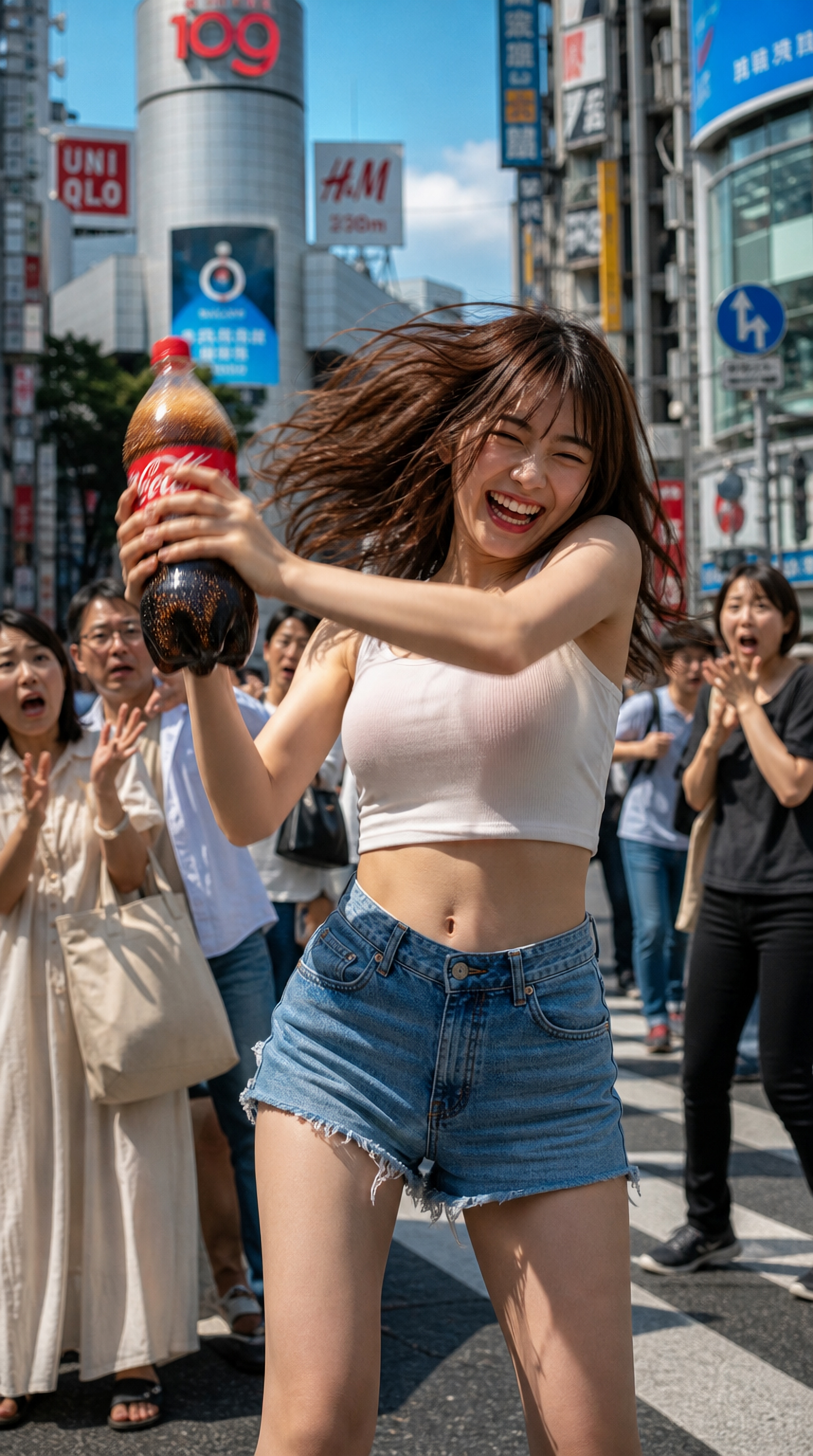 色々な場所でコーラを降ってみる！