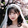 桜とウェディングドレス 4枚目