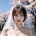 桜とウェディングドレス 3枚目