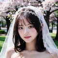 桜とウェディングドレス 11枚目