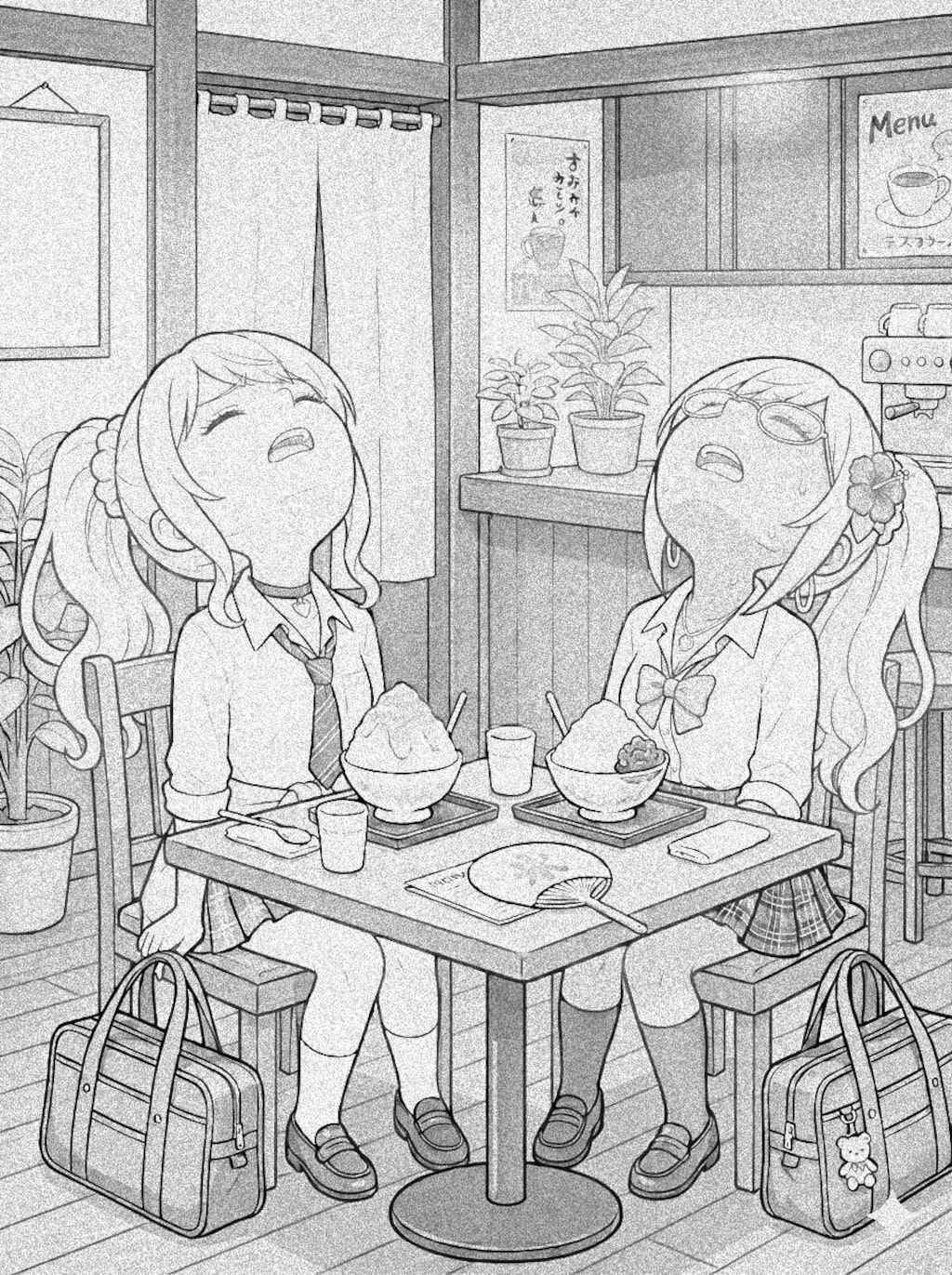 七海 ＆ クロエ  かき氷