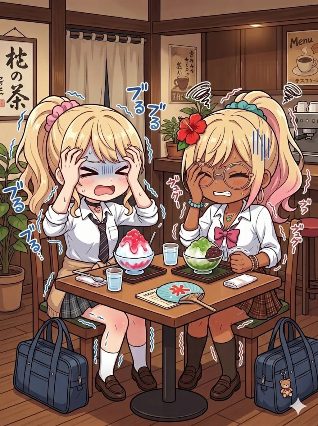 七海 ＆ クロエ  かき氷
