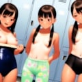 ツインテ三姉妹でプールに来たよ 12枚目