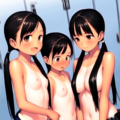 ツインテ三姉妹でプールに来たよ 2枚目