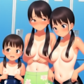 ツインテ三姉妹でプールに来たよ 11枚目