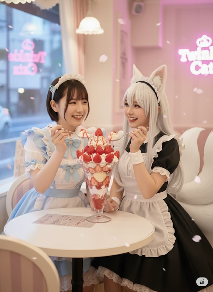 【九尾の久遠】いちごパフェが尊い | の人気AIイラスト・グラビア