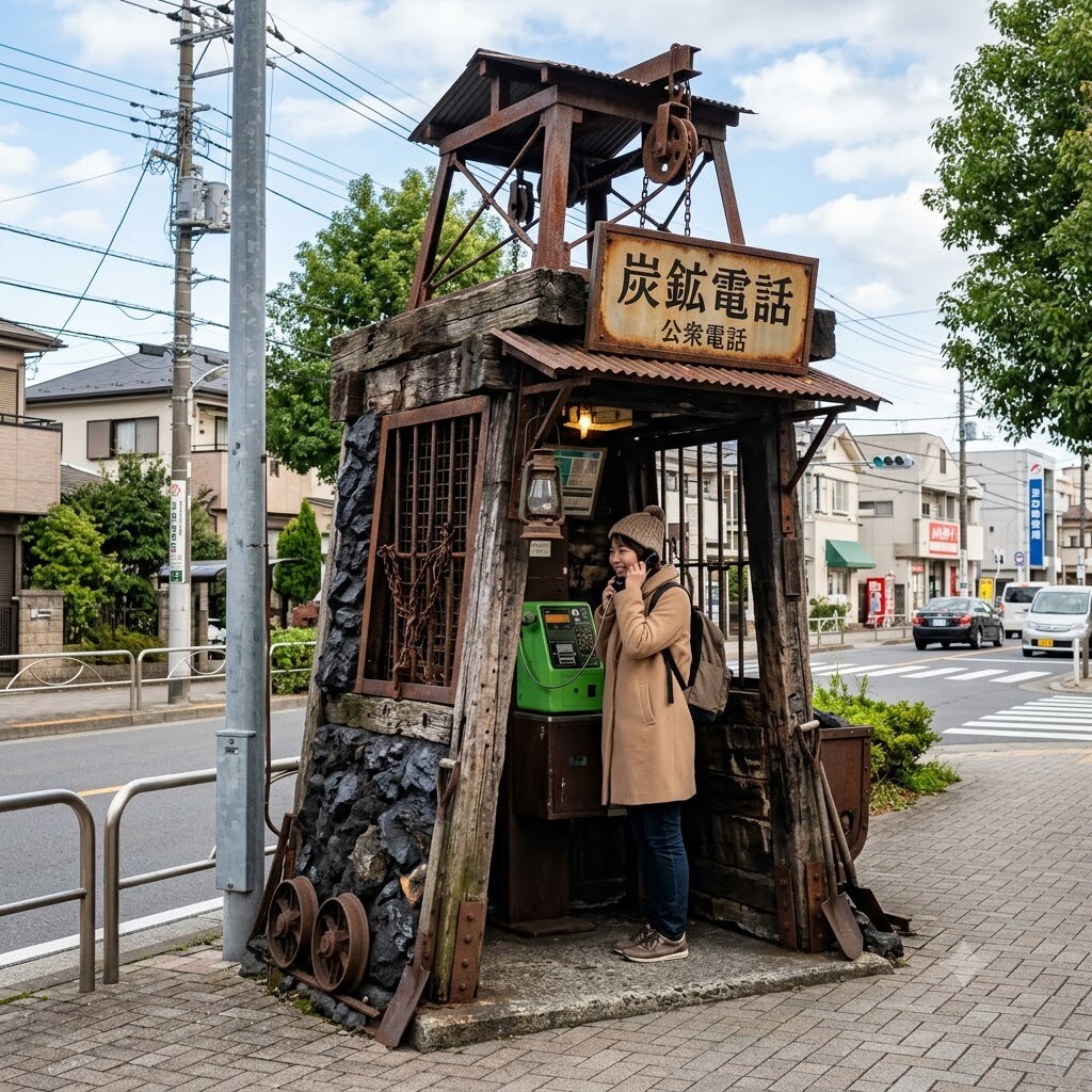 炭鉱っぽい公衆電話