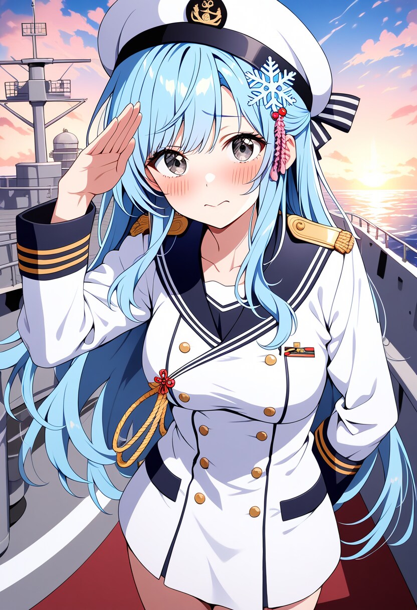 海軍服 | の人気AIイラスト・グラビア