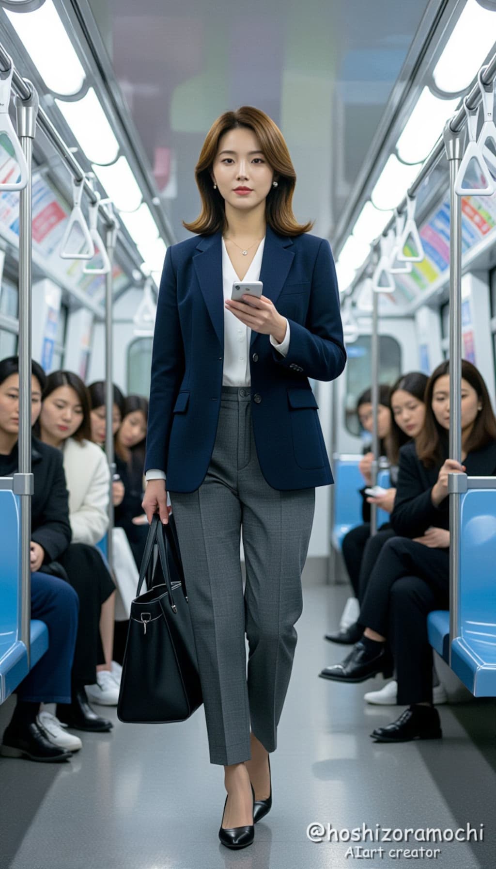 通勤ラッシュを颯爽と歩くキャリア美人 - A beautiful career woman briskly walking through the rush hour commute
