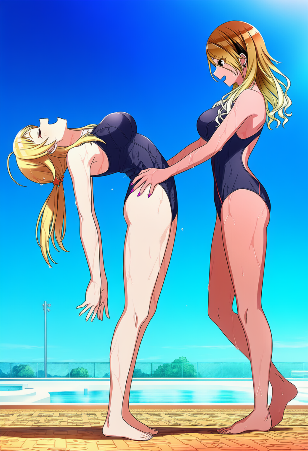 競泳水着　後ろ反り78