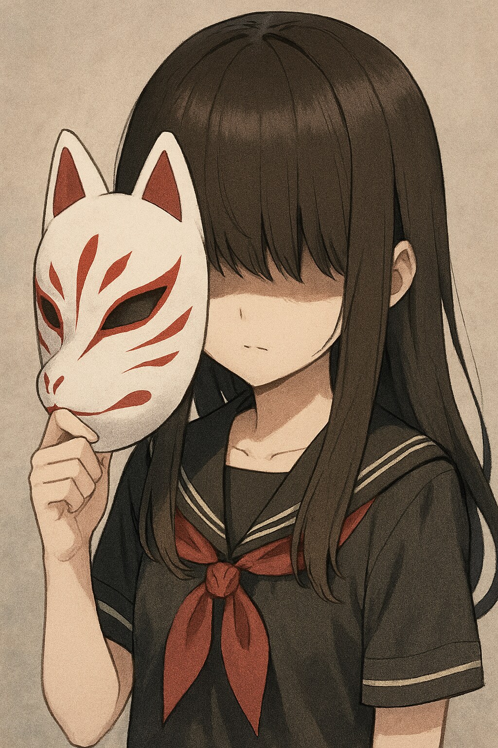 二重に顔の見えない女の子(GPT-Image-1版)