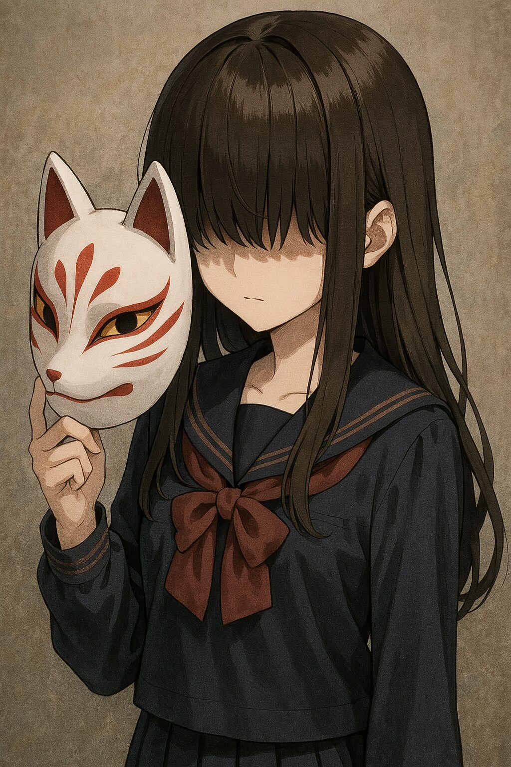 二重に顔の見えない女の子(GPT-Image-1版)