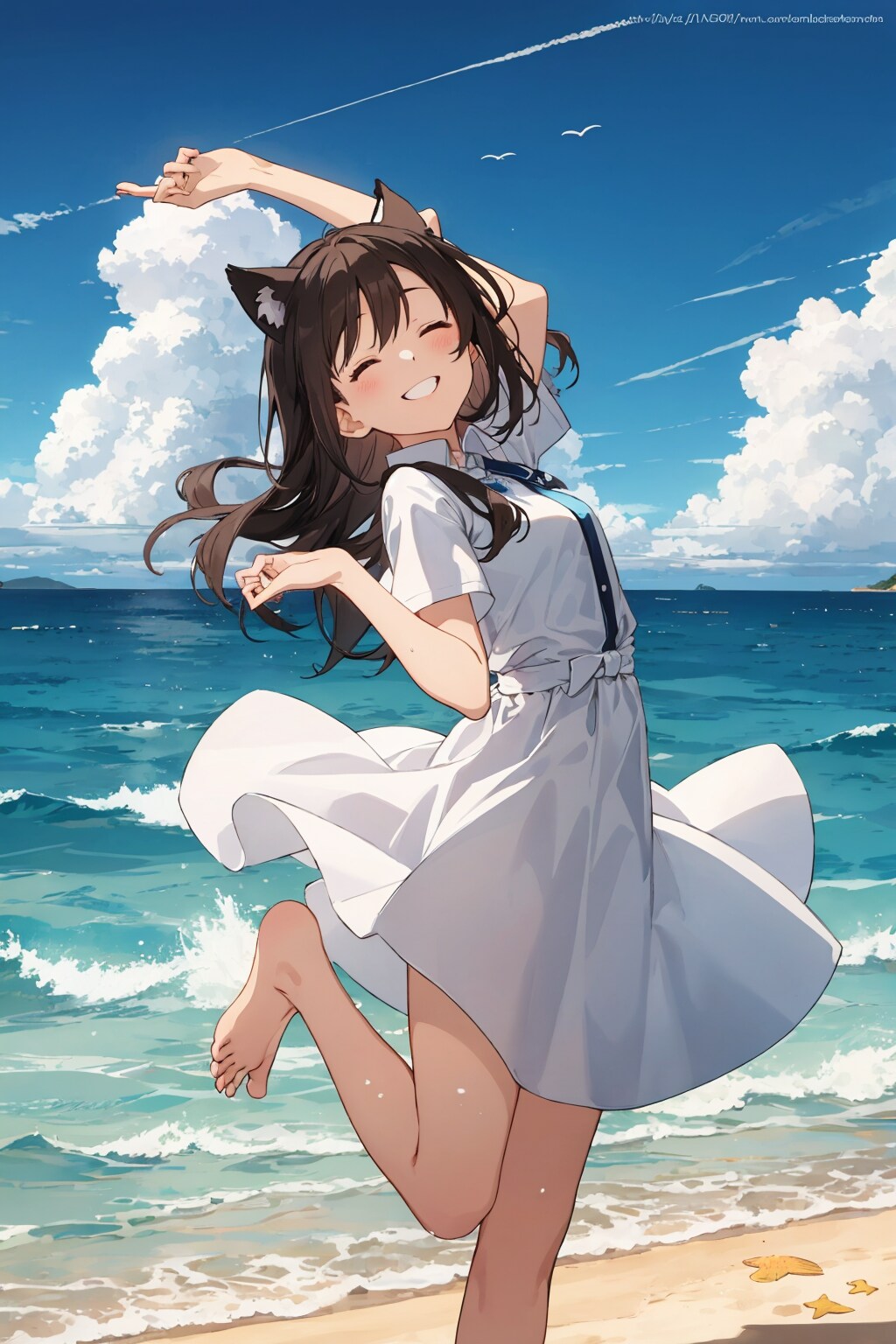 海辺の女の子