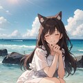 海辺の女の子 7枚目