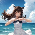 海辺の女の子 2枚目
