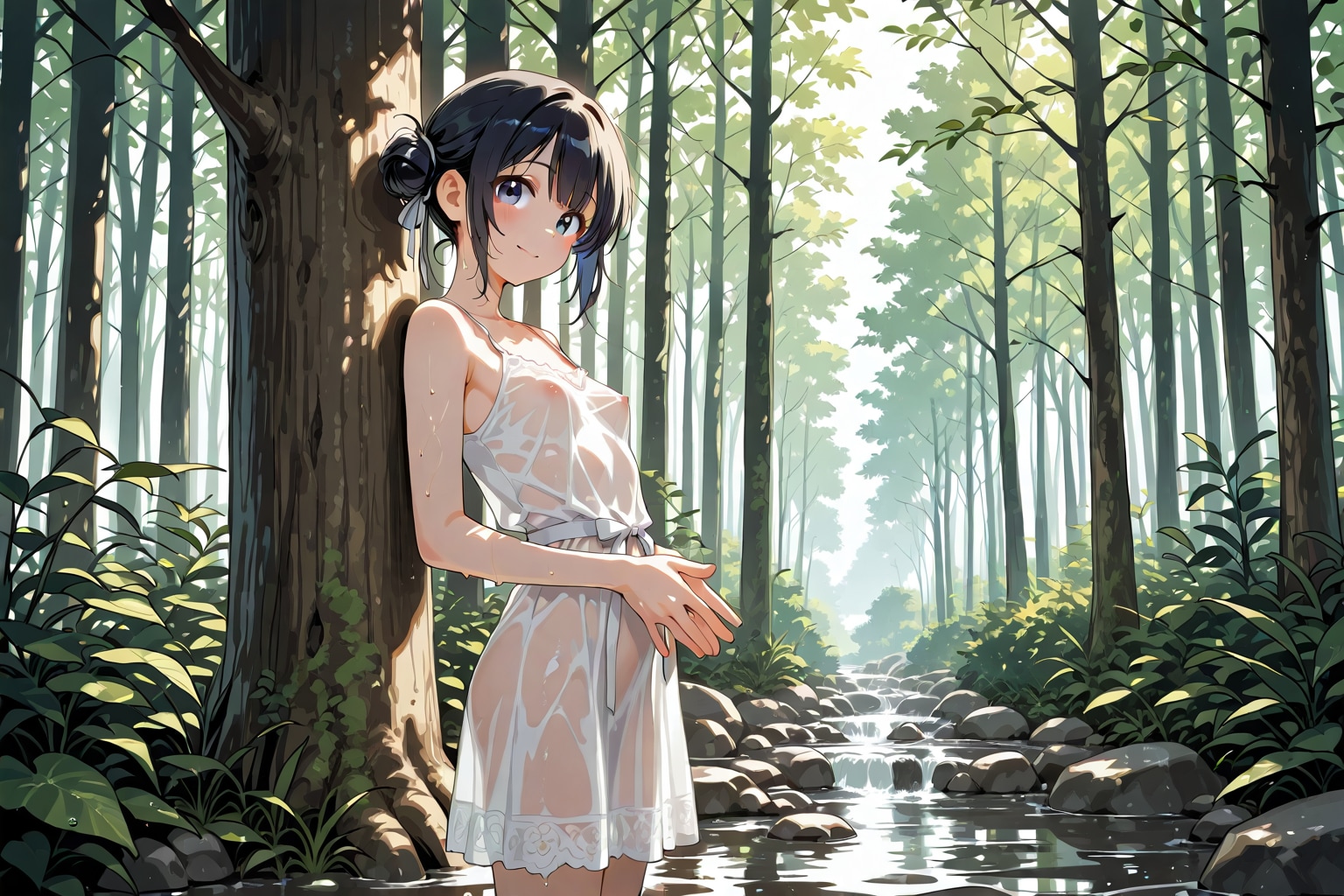 びしょ濡れ女の子⑪