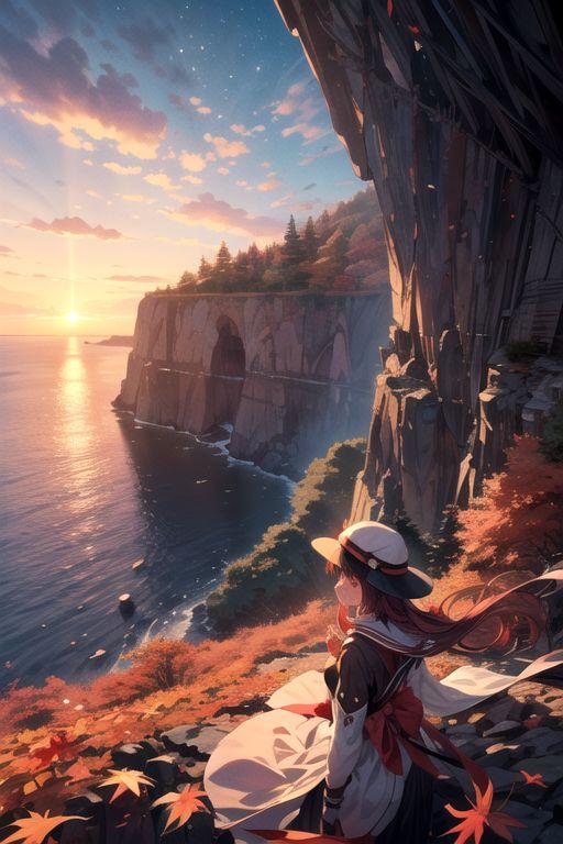 紅葉と少女7 | の人気AIイラスト・グラビア