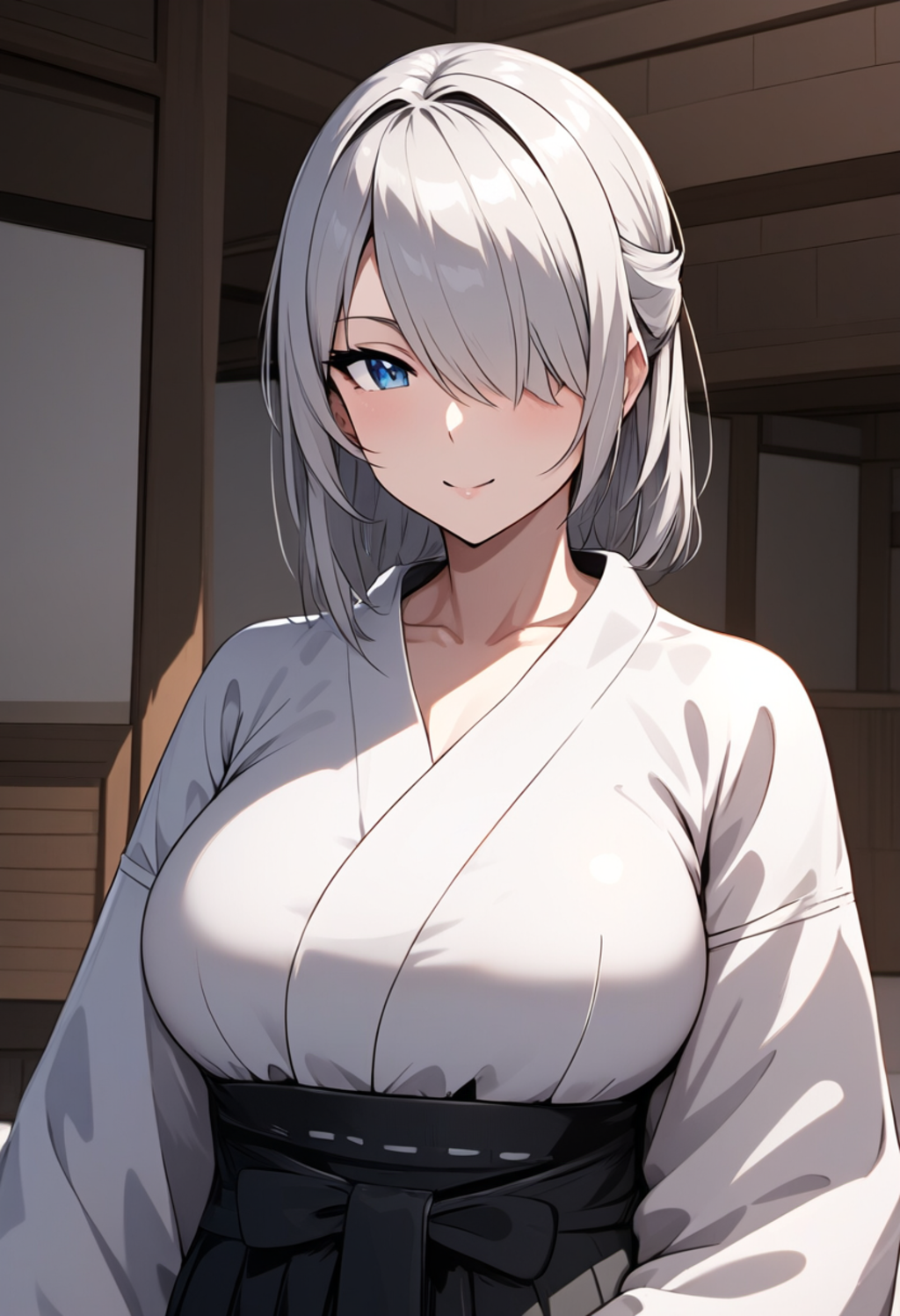 和服片目隠れ娘
