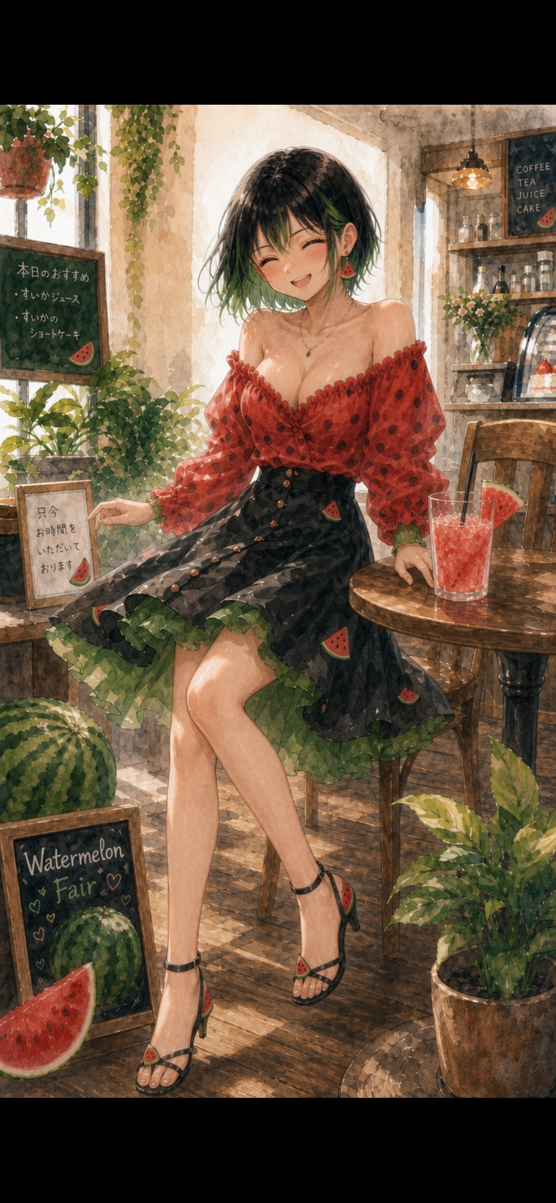 「いや…重いわ…」スイカ姉妹特別画像🍉