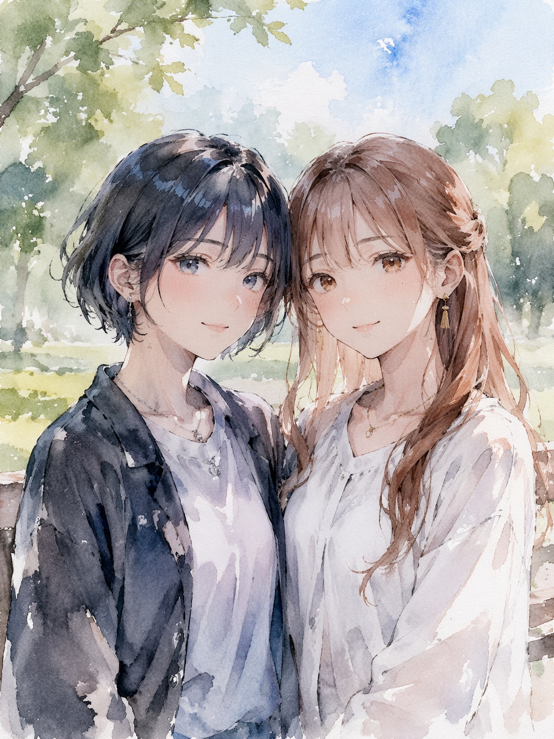 似てない双子姉妹 | の人気AIイラスト・グラビア