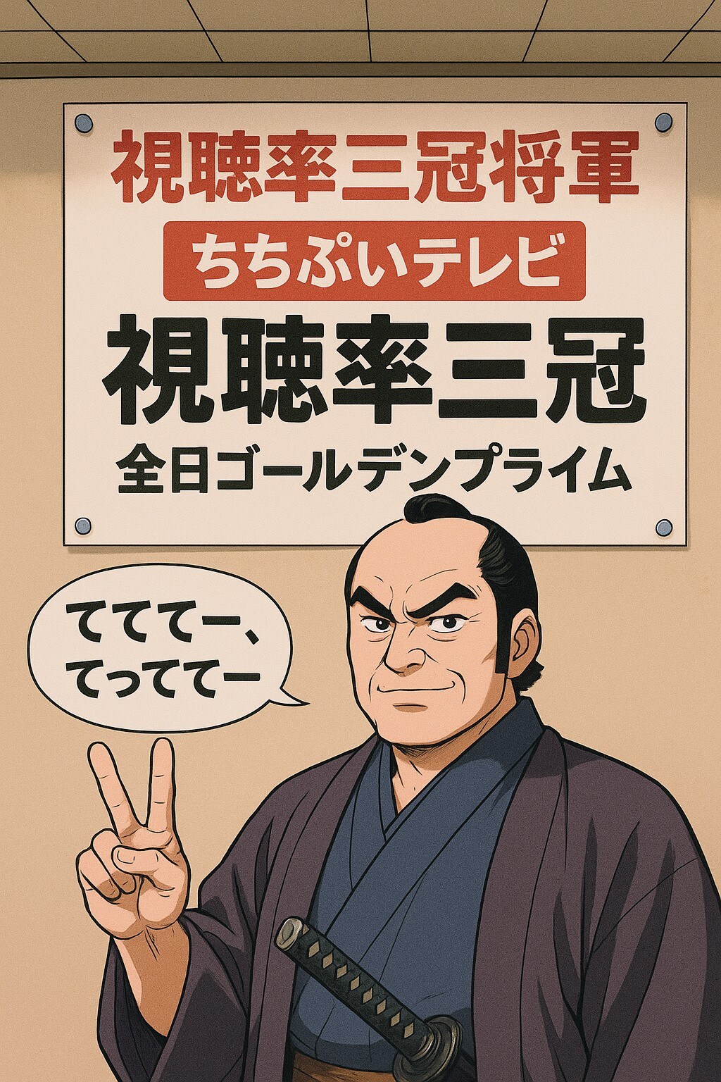 【張り紙見たよ】視聴率三冠将軍・てててー、てってててー
