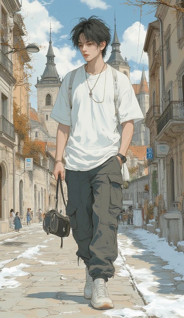 【SeaArtで画像生成】クロアチア・ザグレブの絶景×イケメン旅コーデ3選！ファッションAIアートで巡る異国情緒 | の人気AIイラスト・グラビア