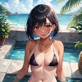 [リクエスト]スク水の日焼けがあるボブカットの女の子 8枚目