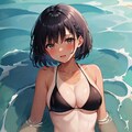 [リクエスト]スク水の日焼けがあるボブカットの女の子 10枚目