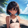 [リクエスト]スク水の日焼けがあるボブカットの女の子 6枚目