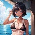 [リクエスト]スク水の日焼けがあるボブカットの女の子 12枚目