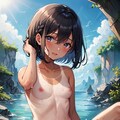 [リクエスト]スク水の日焼けがあるボブカットの女の子 2枚目