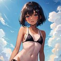 [リクエスト]スク水の日焼けがあるボブカットの女の子 7枚目