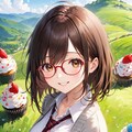 眼鏡女子 楓のお菓子の国 カップケーキの丘 3枚目