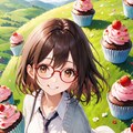 眼鏡女子 楓のお菓子の国 カップケーキの丘 2枚目