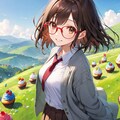 眼鏡女子 楓のお菓子の国 カップケーキの丘 4枚目