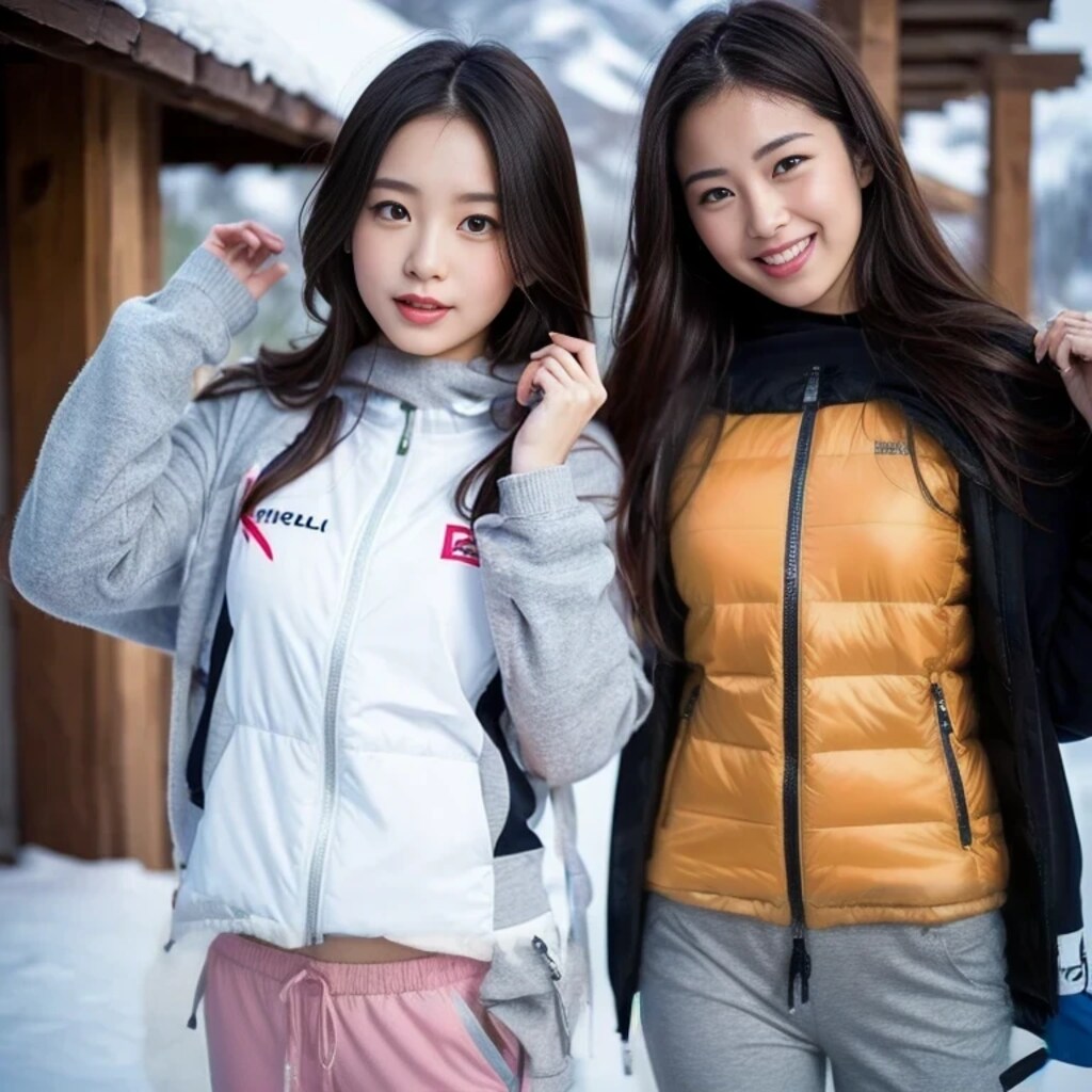 スキーに来た女子大生