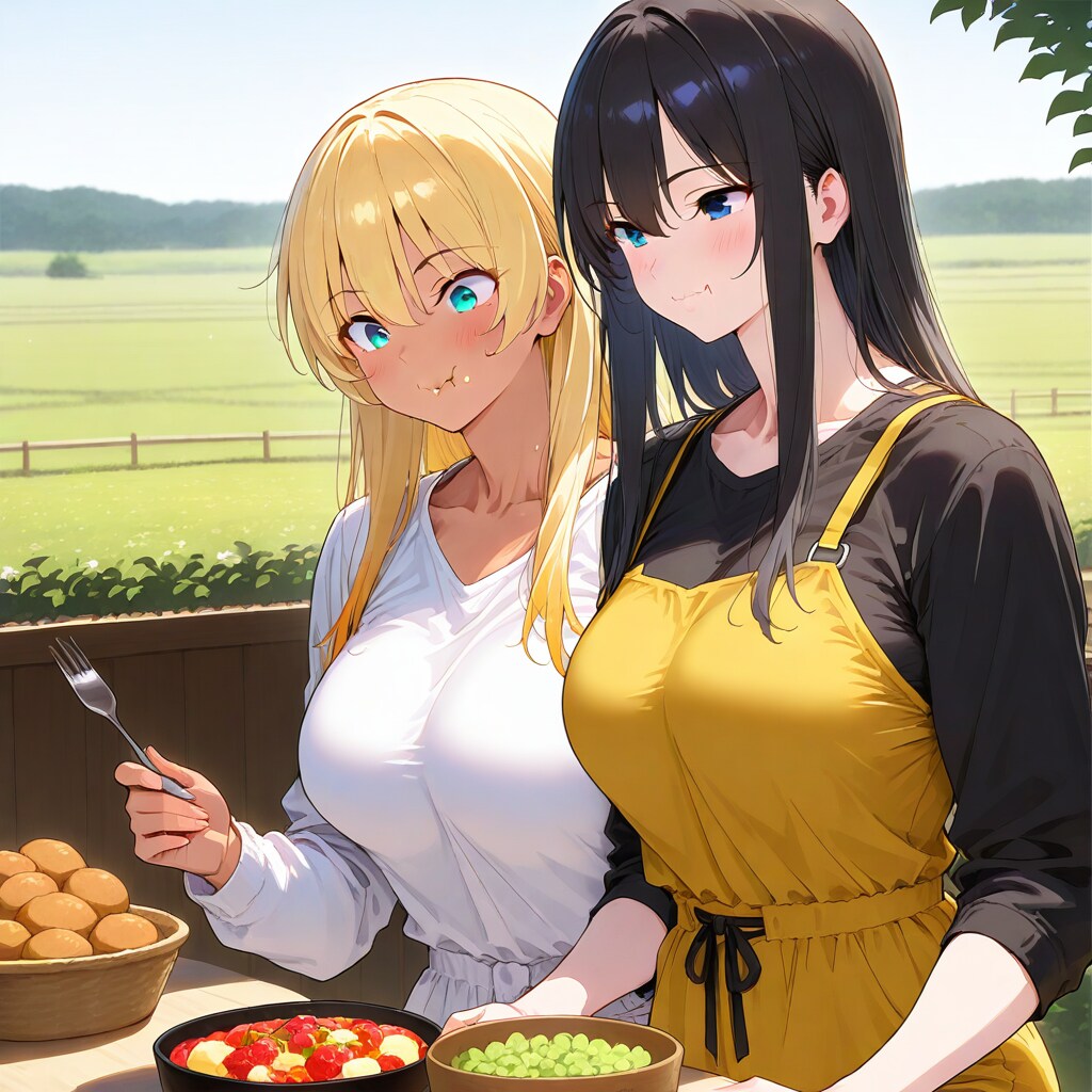 ファームで食事。