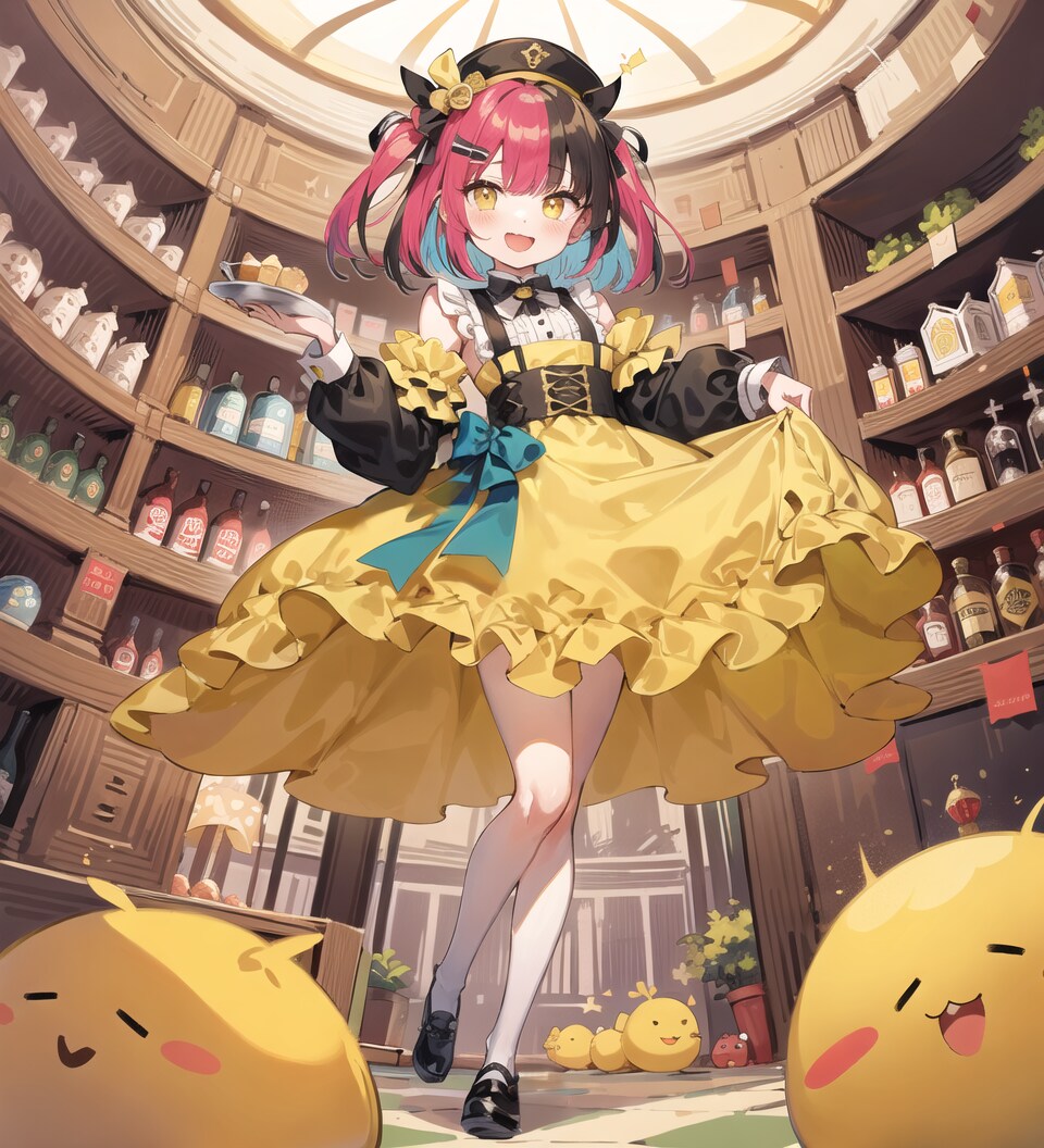 Dancing with pudding slime!