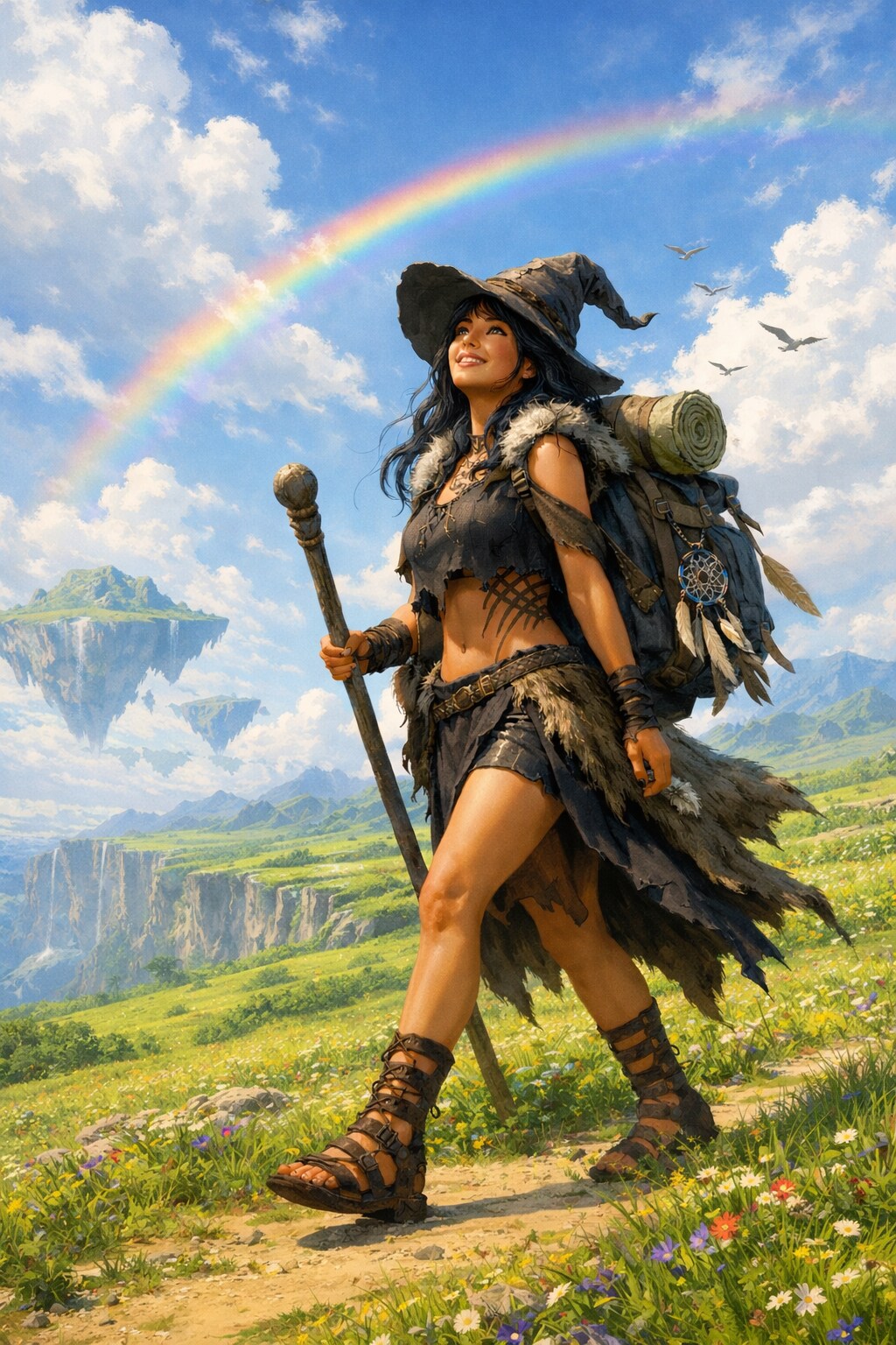 旅をしよう。―昼の草原 | の人気AIイラスト・グラビア