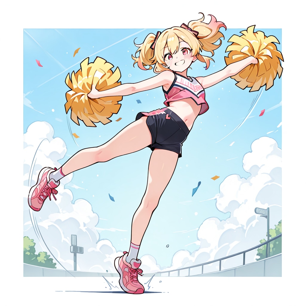 チアガールの健康的な太もも