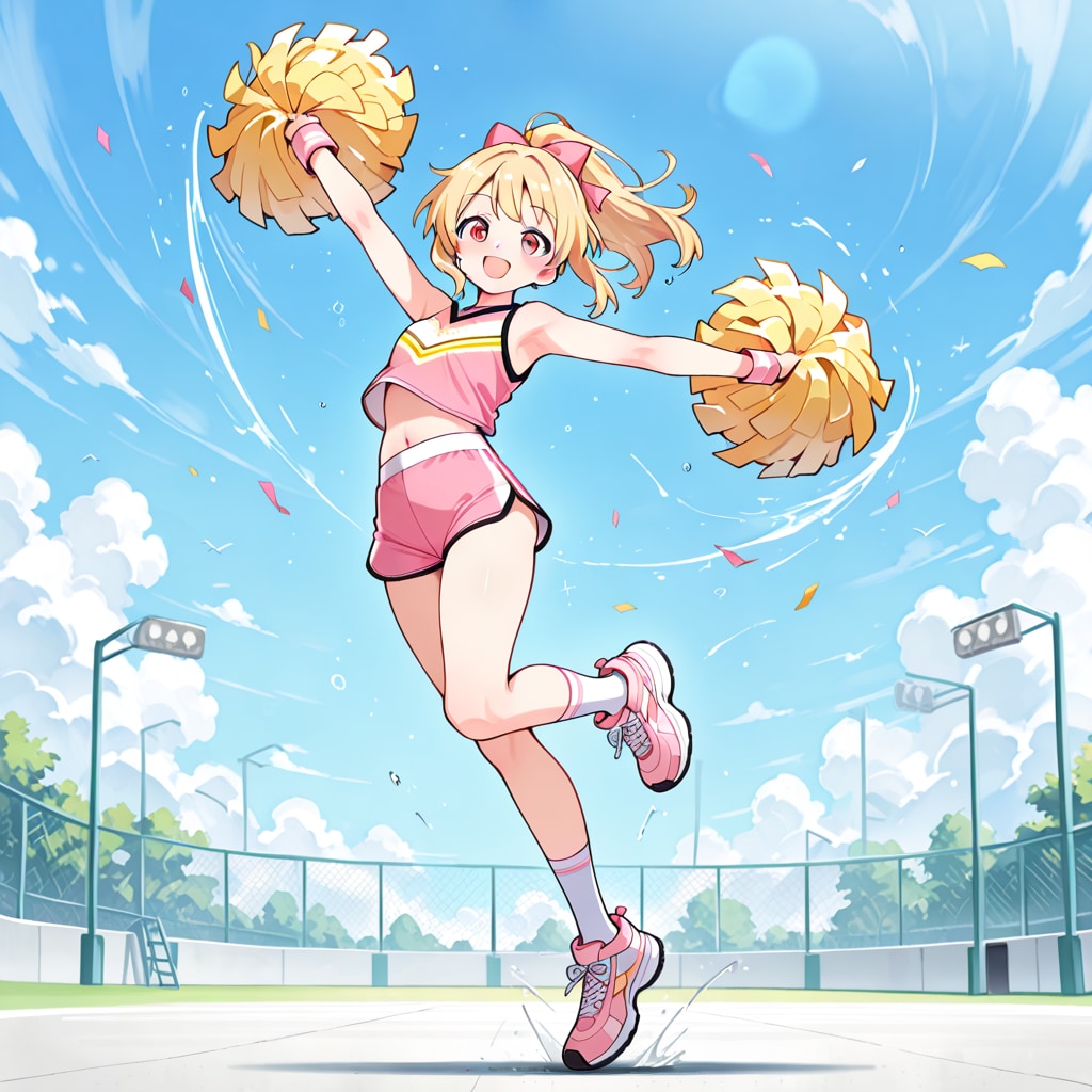 チアガールの健康的な太もも