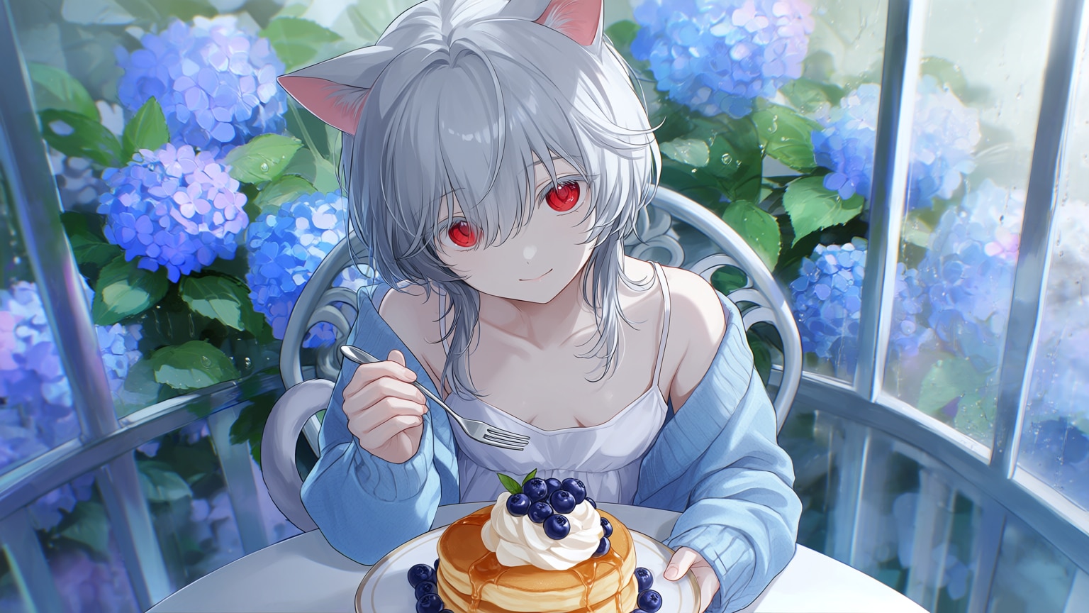 ブルーベリーのパンケーキ
