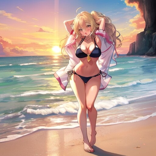 金歯少女の浜辺サンセット
