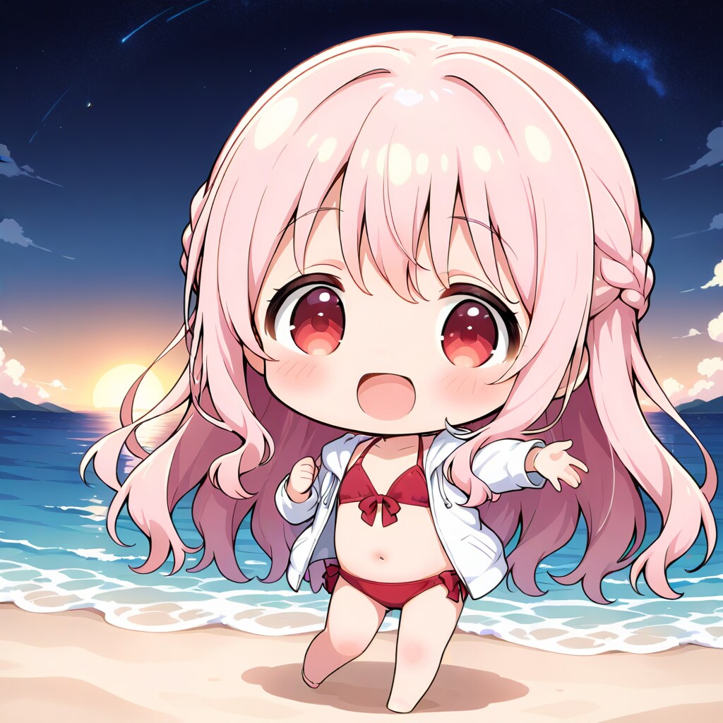 SDりなちゃんと夜の海