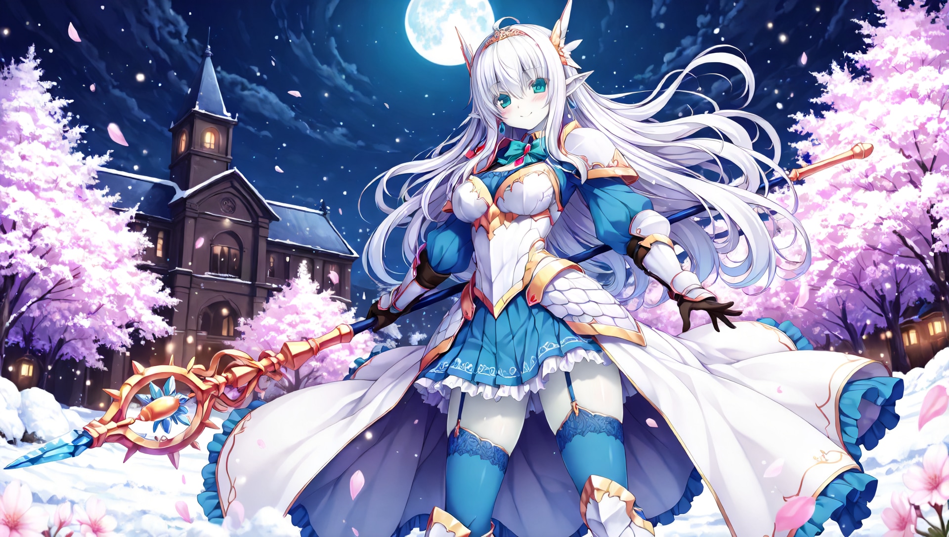 月と雪と桜と姫騎士