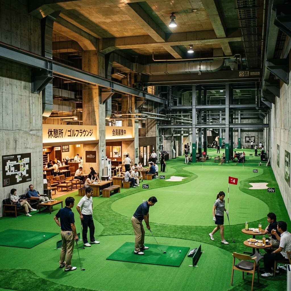 地下空間のゴルフ場