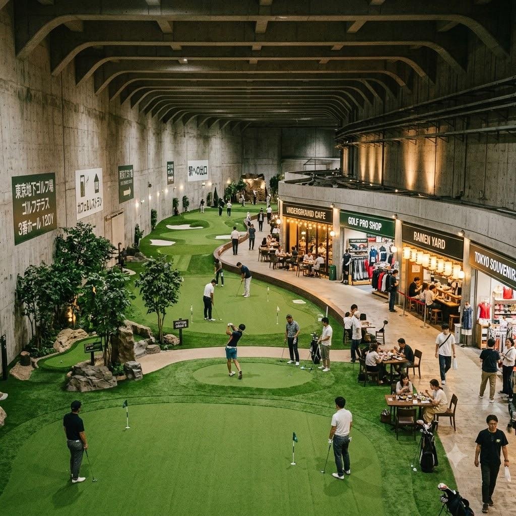 地下空間のゴルフ場