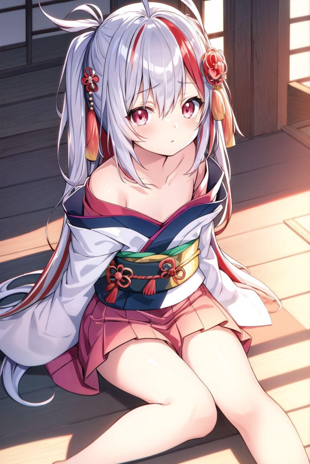 見えそうで見えない和服